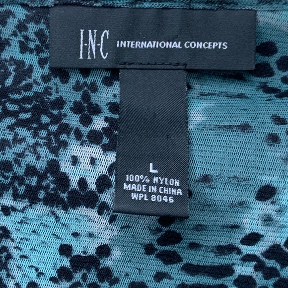 (SOLD) INC. Jeweled Snake Skin Tunic Top - Picture 4 of 9